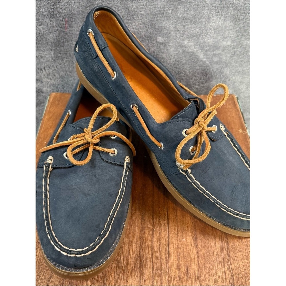 Sperry‎ Top-Sider Women 12 M Navy Blue Leather Boat Shoes STS97340
